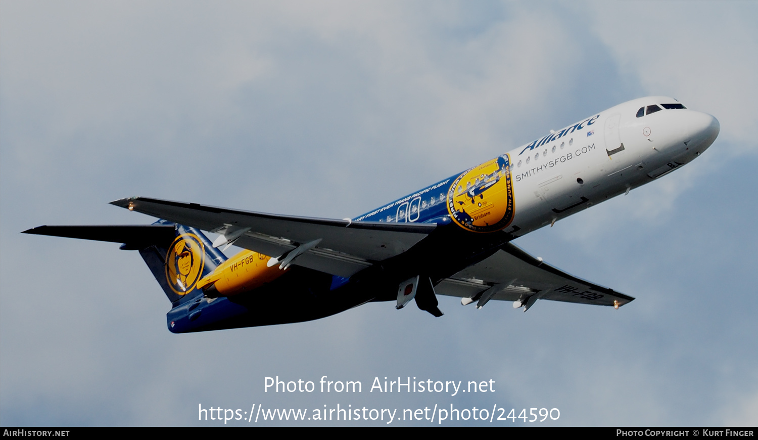 Aircraft Photo of VH-FGB | Fokker 100 (F28-0100) | Alliance Airlines | AirHistory.net #244590