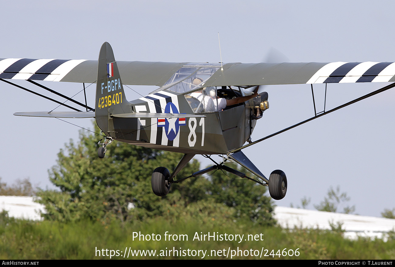 Aircraft Photo of F-BGPA / 4236407 | Piper L-4A Cub (O-59A/J-3C-65D) | USA - Air Force | AirHistory.net #244606