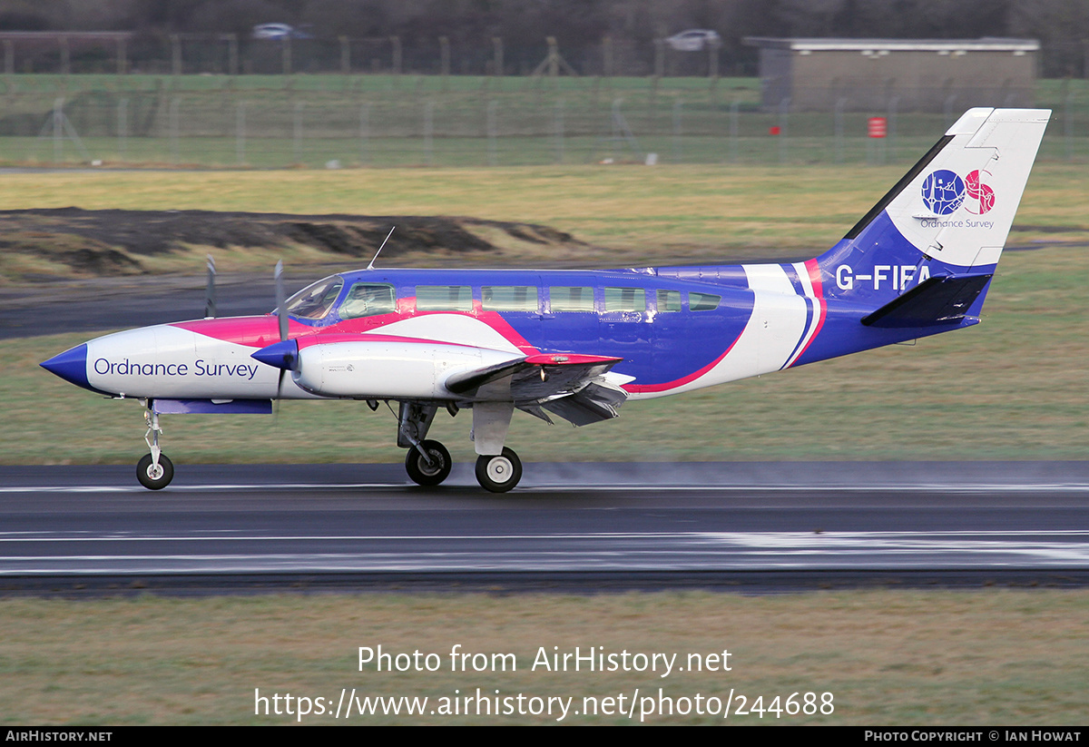 Aircraft Photo of G-FIFA | Cessna 404 Titan | Ordnance Survey | AirHistory.net #244688