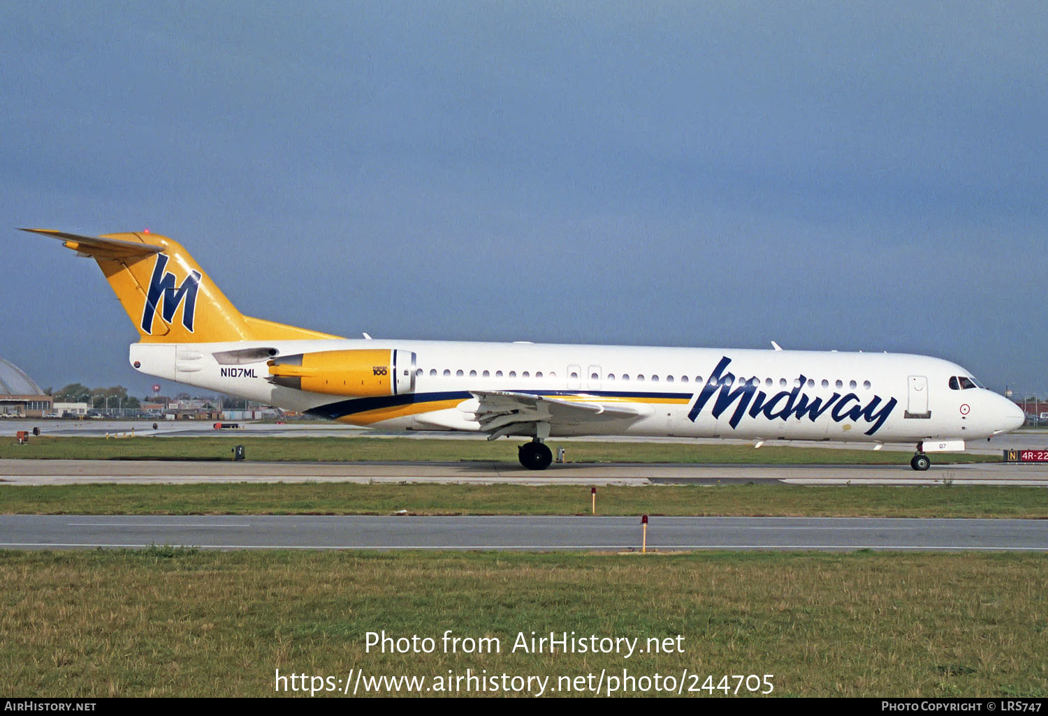 Aircraft Photo of N107ML | Fokker 100 (F28-0100) | Midway Airlines | AirHistory.net #244705