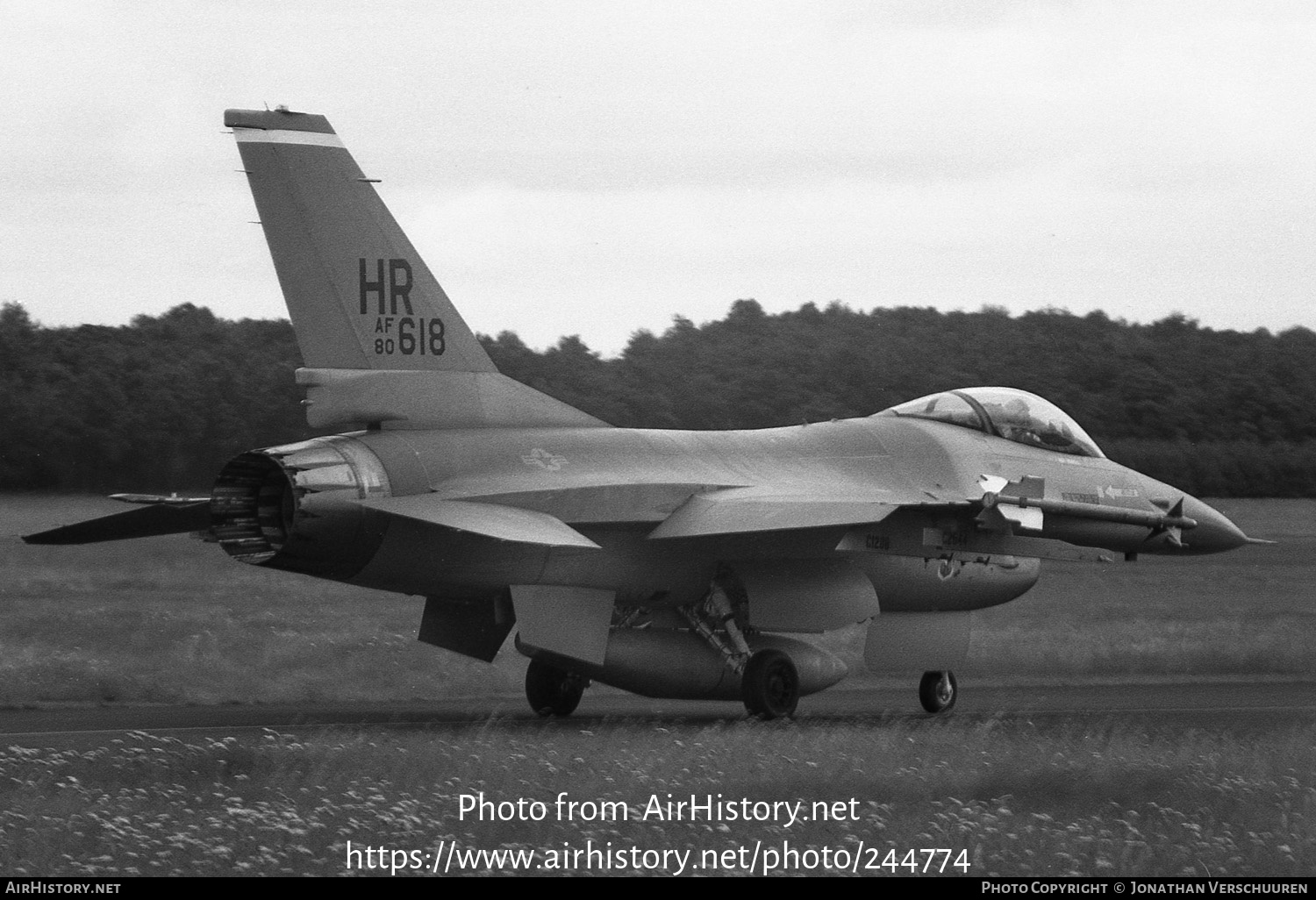 Aircraft Photo of 80-0618 / AF80-618 | General Dynamics F-16A Fighting Falcon | USA - Air Force | AirHistory.net #244774