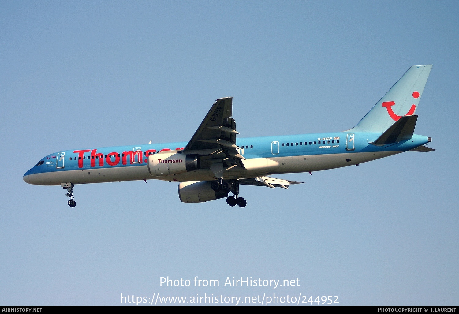 Aircraft Photo of G-BYAP | Boeing 757-204 | Thomsonfly | AirHistory.net #244952