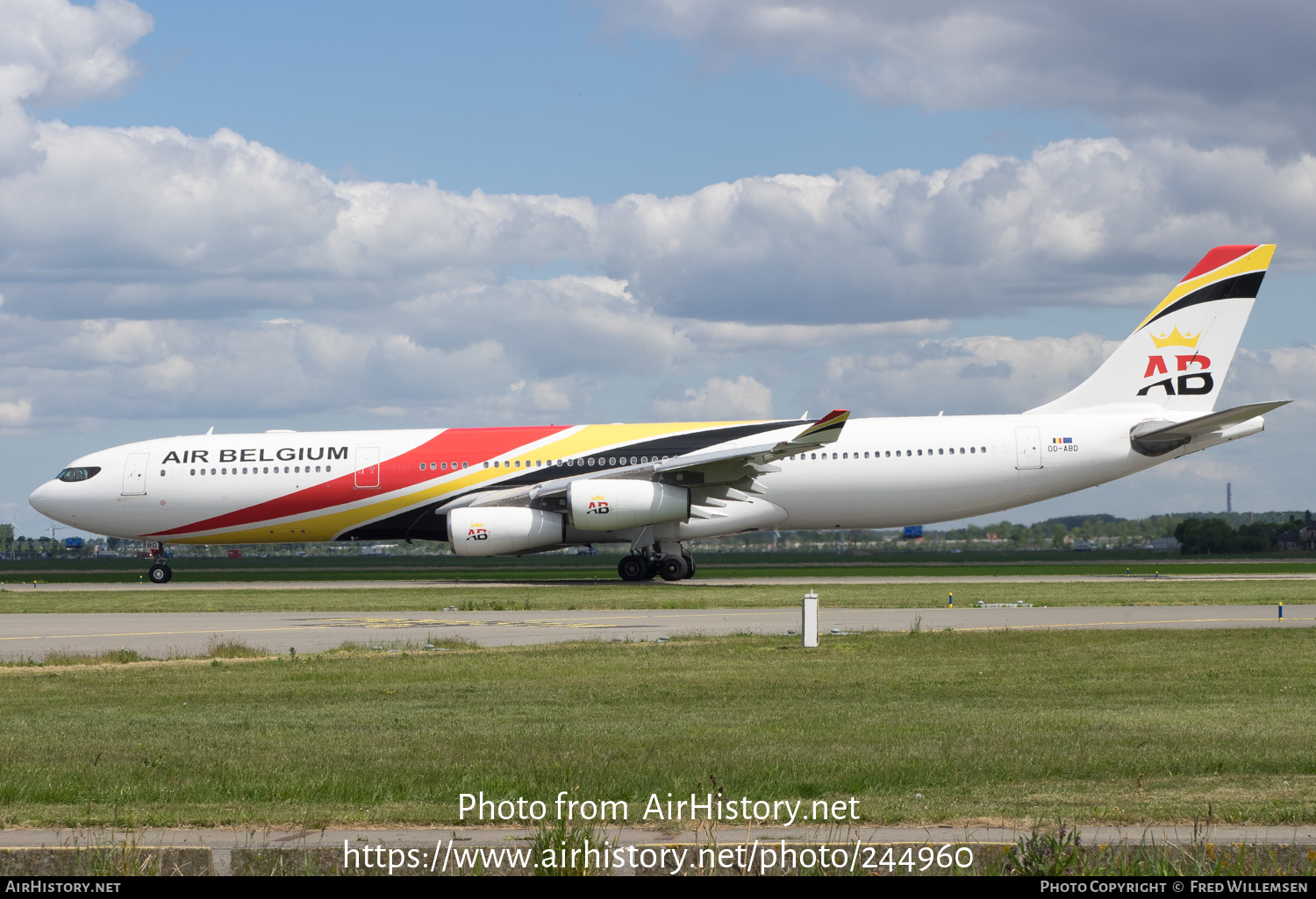 Aircraft Photo of OO-ABD | Airbus A340-313 | Air Belgium | AirHistory.net #244960