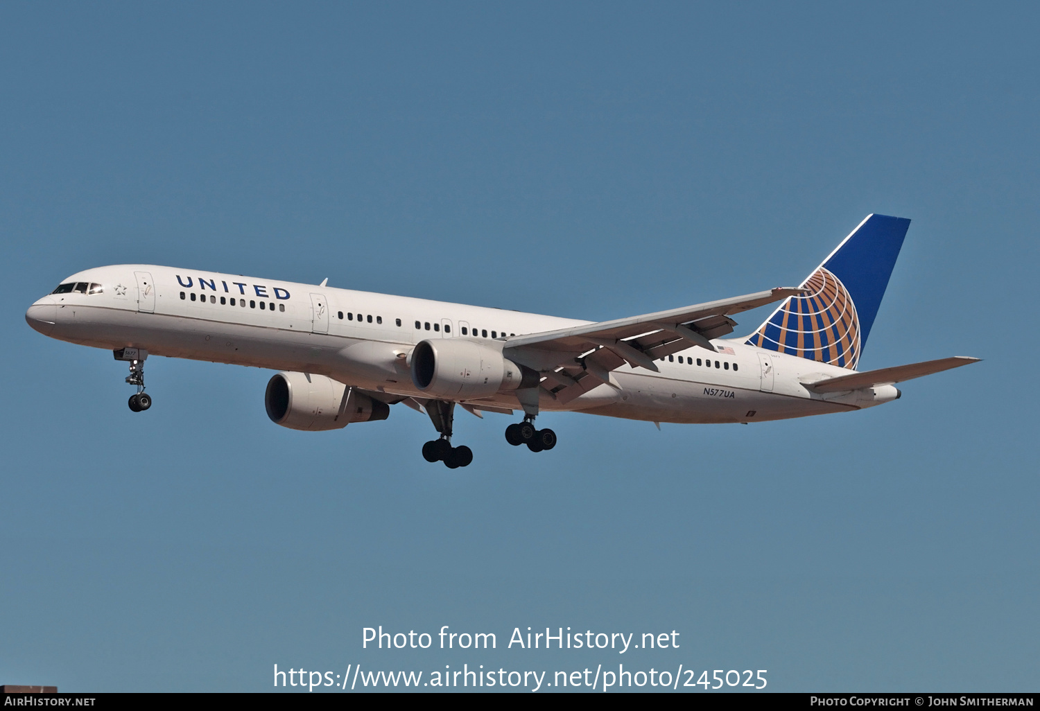 Aircraft Photo of N577UA | Boeing 757-222 | United Airlines | AirHistory.net #245025