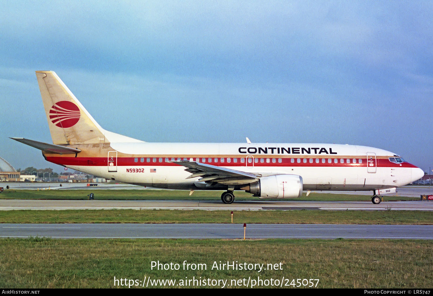 Aircraft Photo of N59302 | Boeing 737-3T0 | Continental Airlines | AirHistory.net #245057