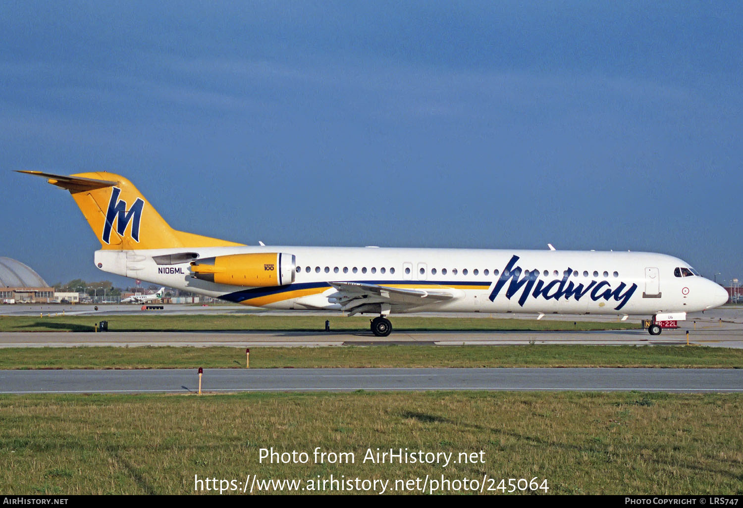 Aircraft Photo of N106ML | Fokker 100 (F28-0100) | Midway Airlines | AirHistory.net #245064