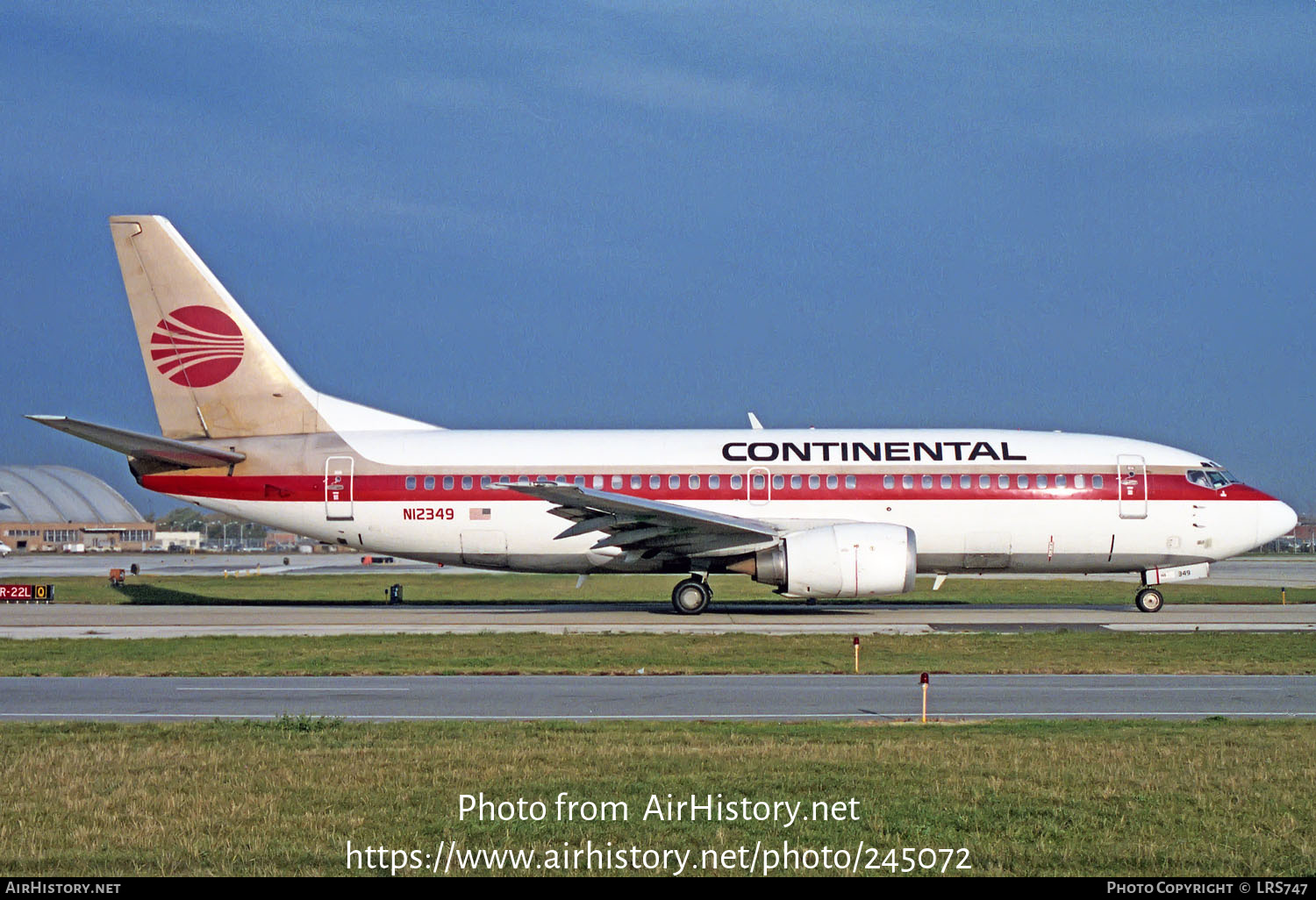 Aircraft Photo of N12349 | Boeing 737-3T0 | Continental Airlines | AirHistory.net #245072