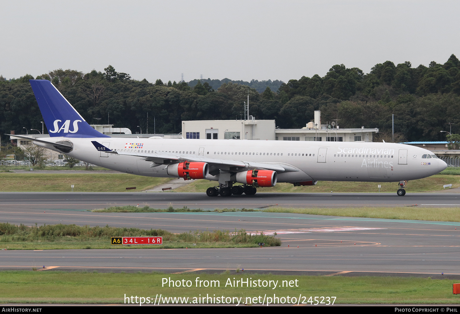 Aircraft Photo of OY-KBD | Airbus A340-313 | Scandinavian Airlines - SAS | AirHistory.net #245237