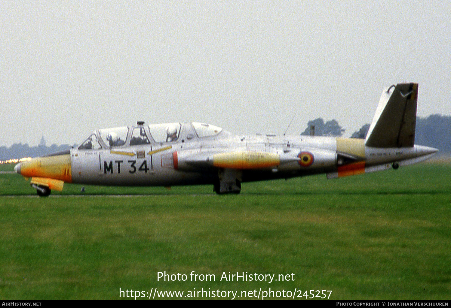 Aircraft Photo of MT34 | Fouga CM-170R Magister | Belgium - Air Force | AirHistory.net #245257