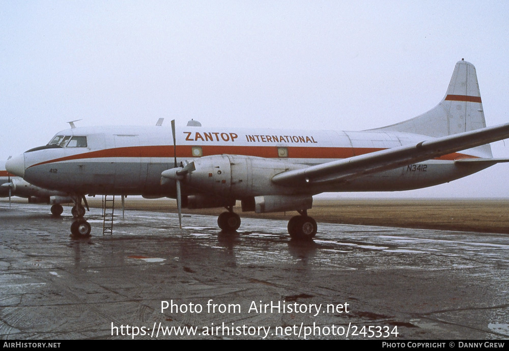 Aircraft Photo of N3412 | Convair 640 | Zantop International Airlines | AirHistory.net #245334