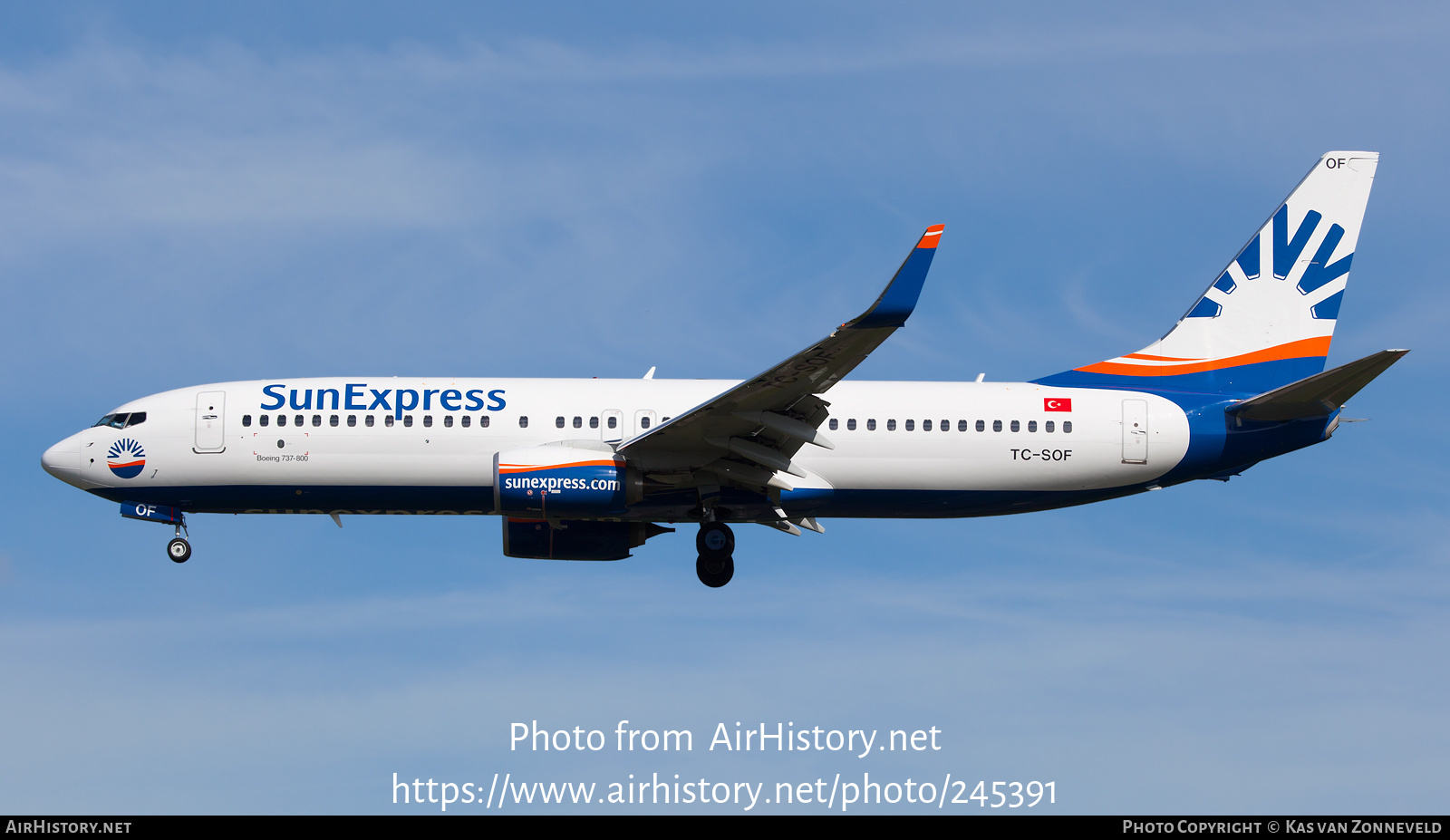 Aircraft Photo of TC-SOF | Boeing 737-800 | SunExpress | AirHistory.net #245391