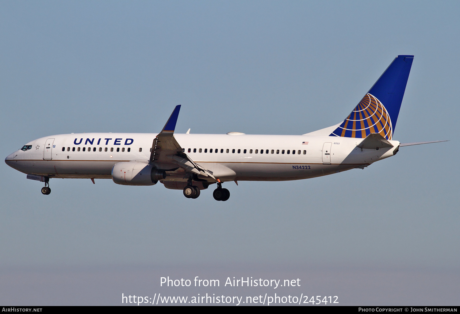 Aircraft Photo of N34222 | Boeing 737-824 | United Airlines | AirHistory.net #245412