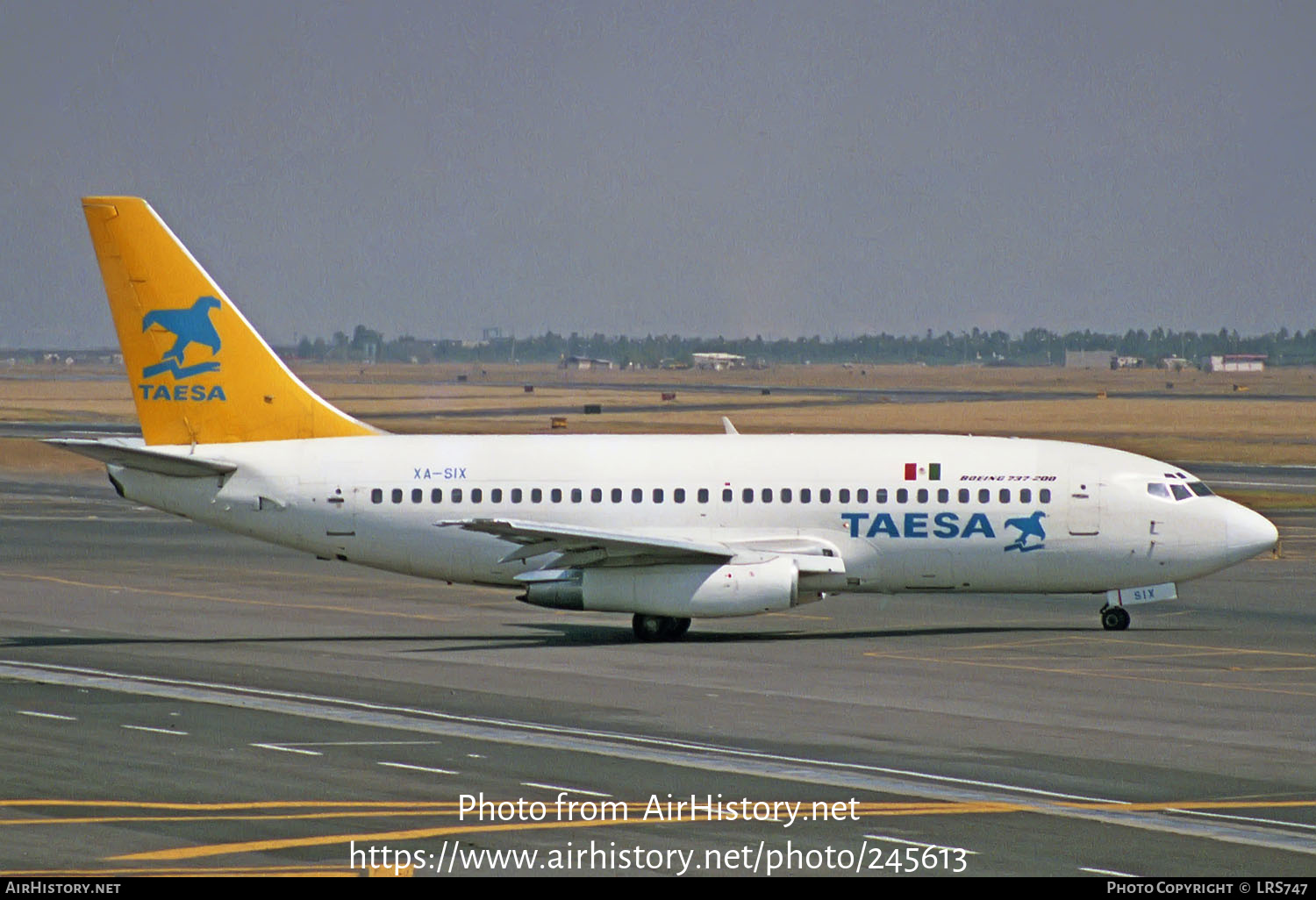 Aircraft Photo of XA-SIX | Boeing 737-2T4/Adv | TAESA - Transportes Aéreos Ejecutivos | AirHistory.net #245613