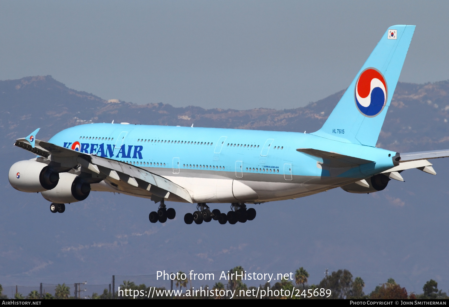 Aircraft Photo of HL7615 | Airbus A380-861 | Korean Air | AirHistory.net #245689