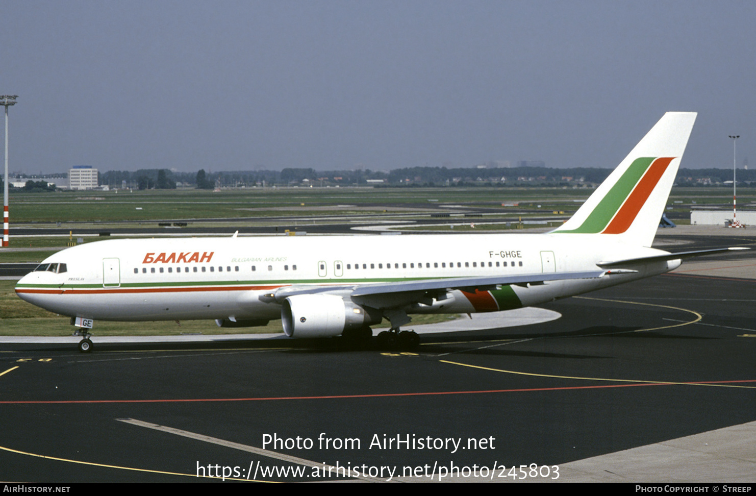 Aircraft Photo of F-GHGE | Boeing 767-27E/ER | Balkan - Bulgarian Airlines | AirHistory.net #245803