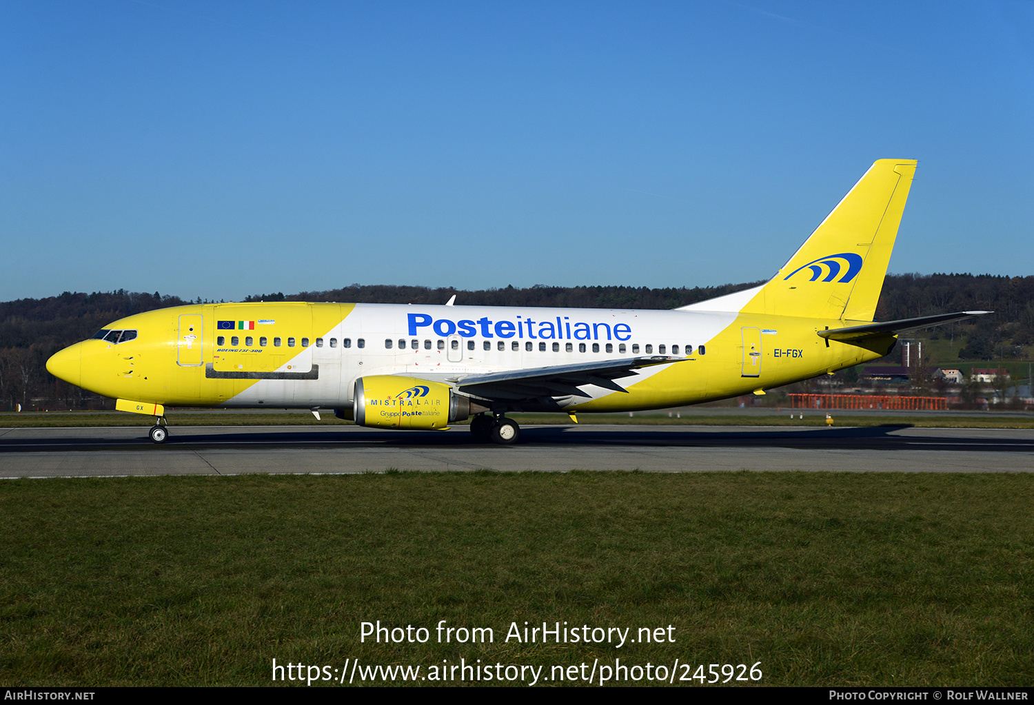 Aircraft Photo of EI-FGX | Boeing 737-3Q8(QC) | Poste Italiane | AirHistory.net #245926