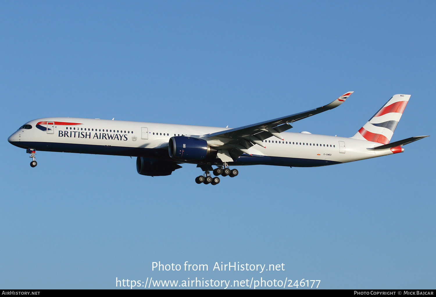 Aircraft Photo of G-XWBD | Airbus A350-1041 | British Airways | AirHistory.net #246177