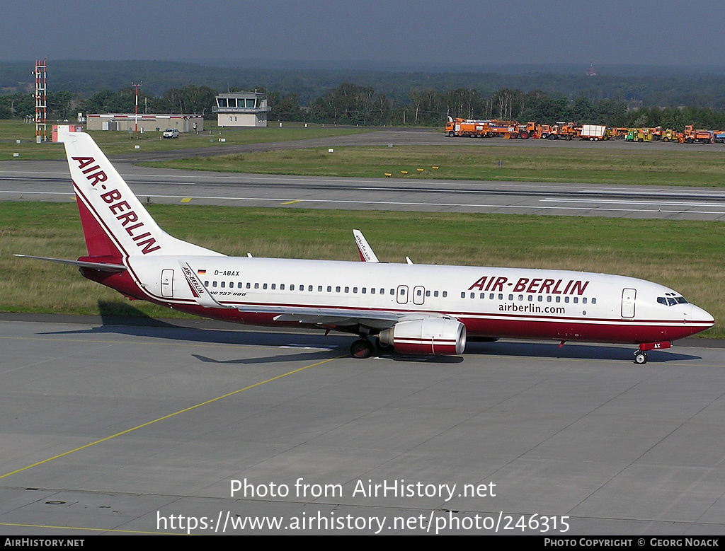 Aircraft Photo of D-ABAX | Boeing 737-86J | Air Berlin | AirHistory.net #246315