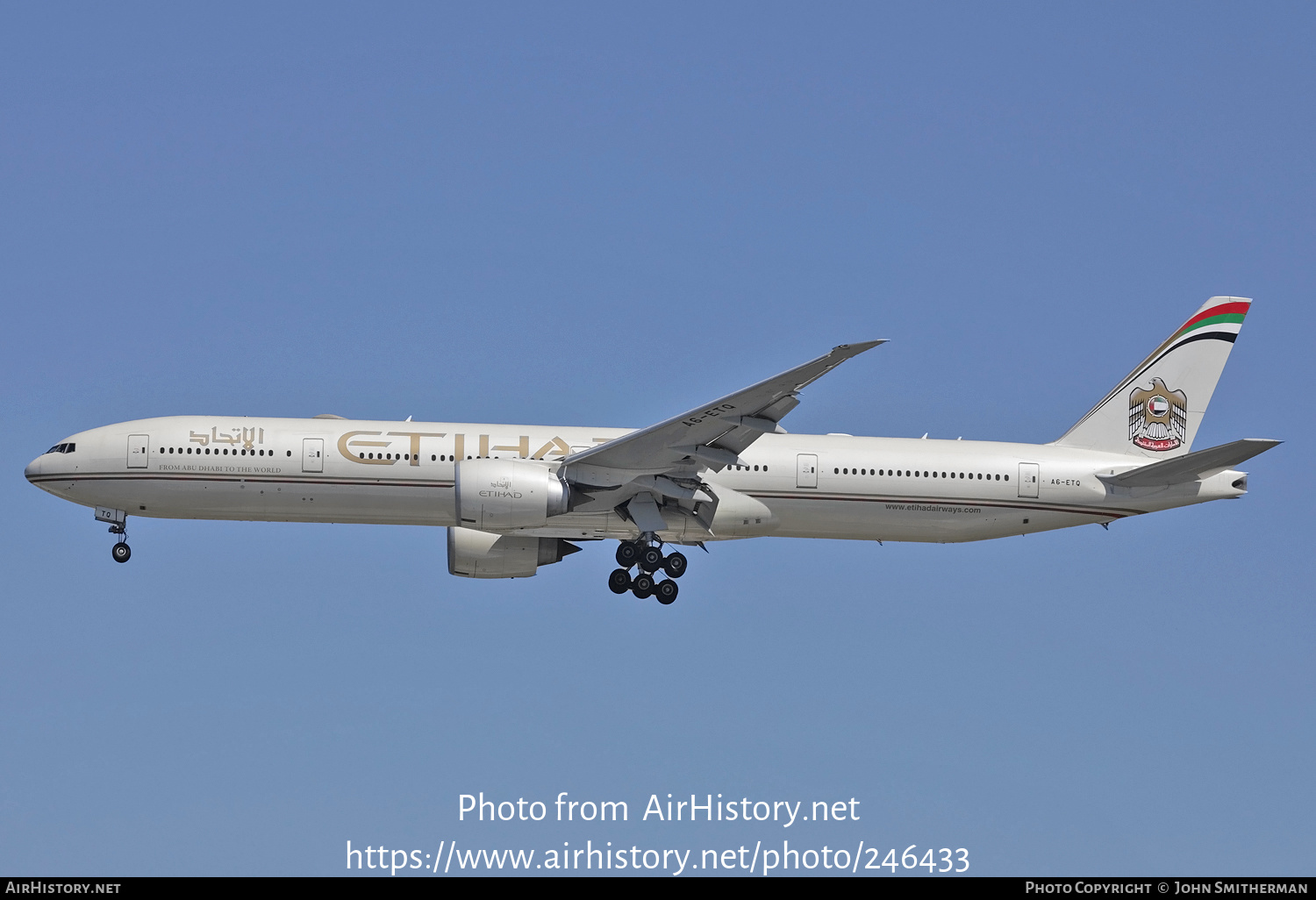 Aircraft Photo of A6-ETQ | Boeing 777-3FX/ER | Etihad Airways | AirHistory.net #246433