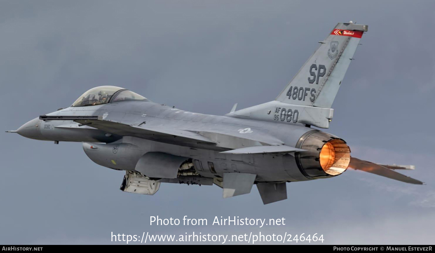 Aircraft Photo of 96-0080 / AF96-080 | Lockheed Martin F-16CJ Fighting Falcon | USA - Air Force | AirHistory.net #246464