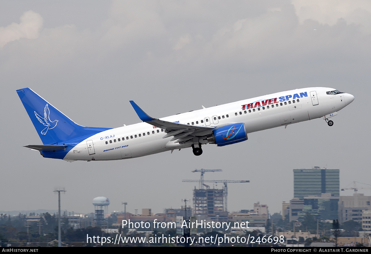 Aircraft Photo of G-XLAJ | Boeing 737-8Q8 | Travel Span | AirHistory.net #246698