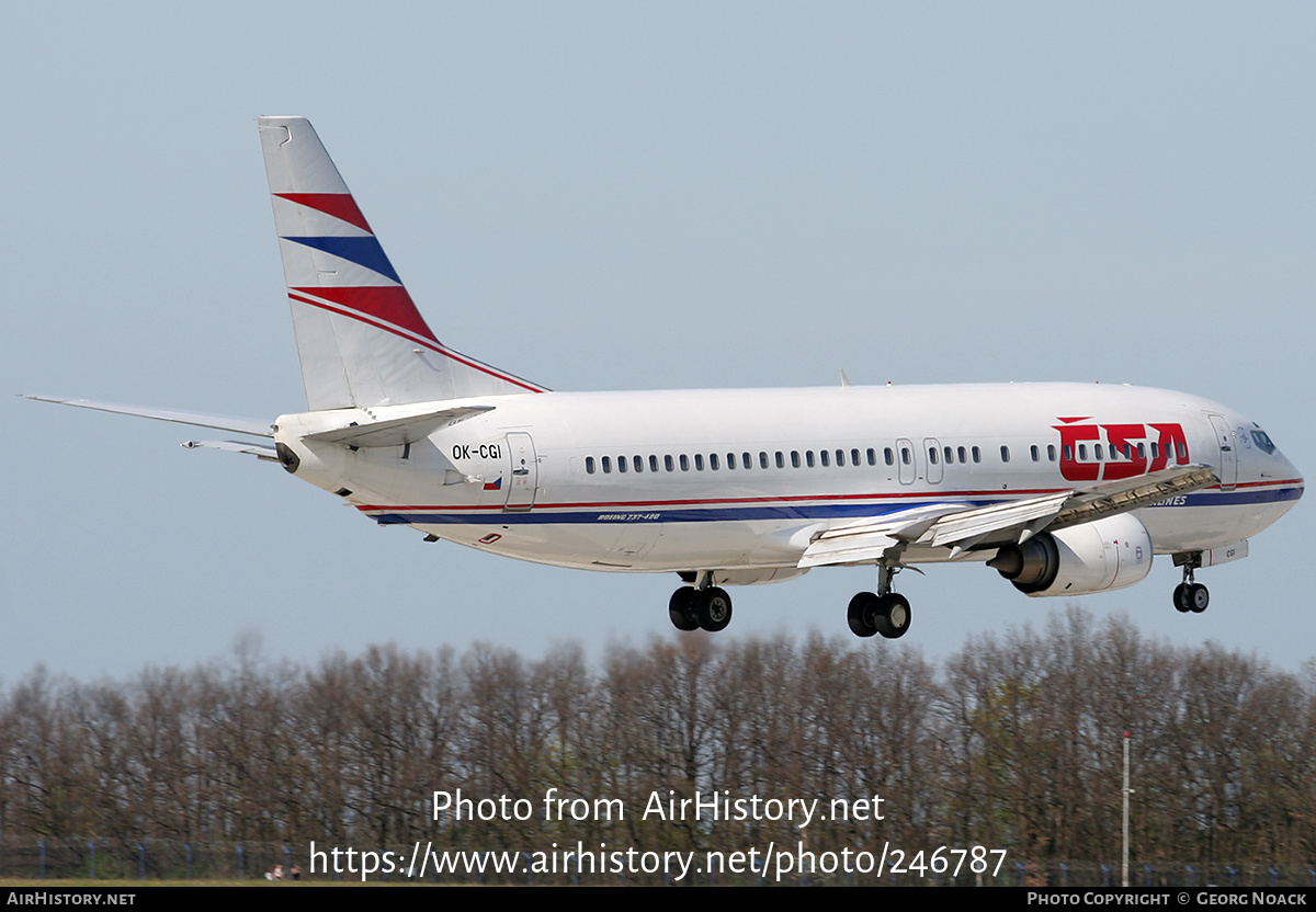 Aircraft Photo of OK-CGI | Boeing 737-49R | ČSA - Czech Airlines | AirHistory.net #246787