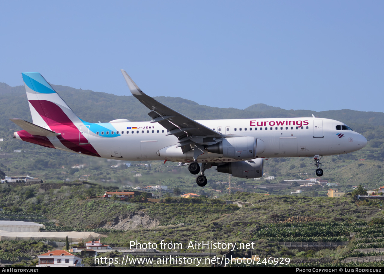 Aircraft Photo of D-AEWN | Airbus A320-214 | Eurowings | AirHistory.net #246929