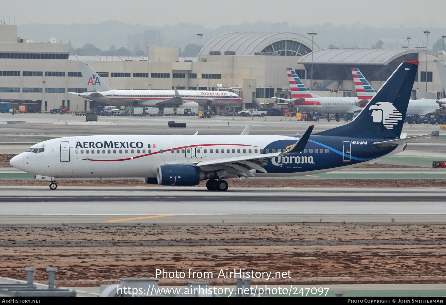 Aircraft Photo of N861AM | Boeing 737-83N | AeroMéxico | AirHistory.net #247097