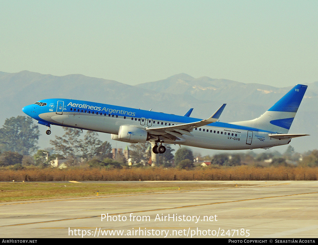 Aircraft Photo of LV-GVB | Boeing 737-800 | Aerolíneas Argentinas | AirHistory.net #247185