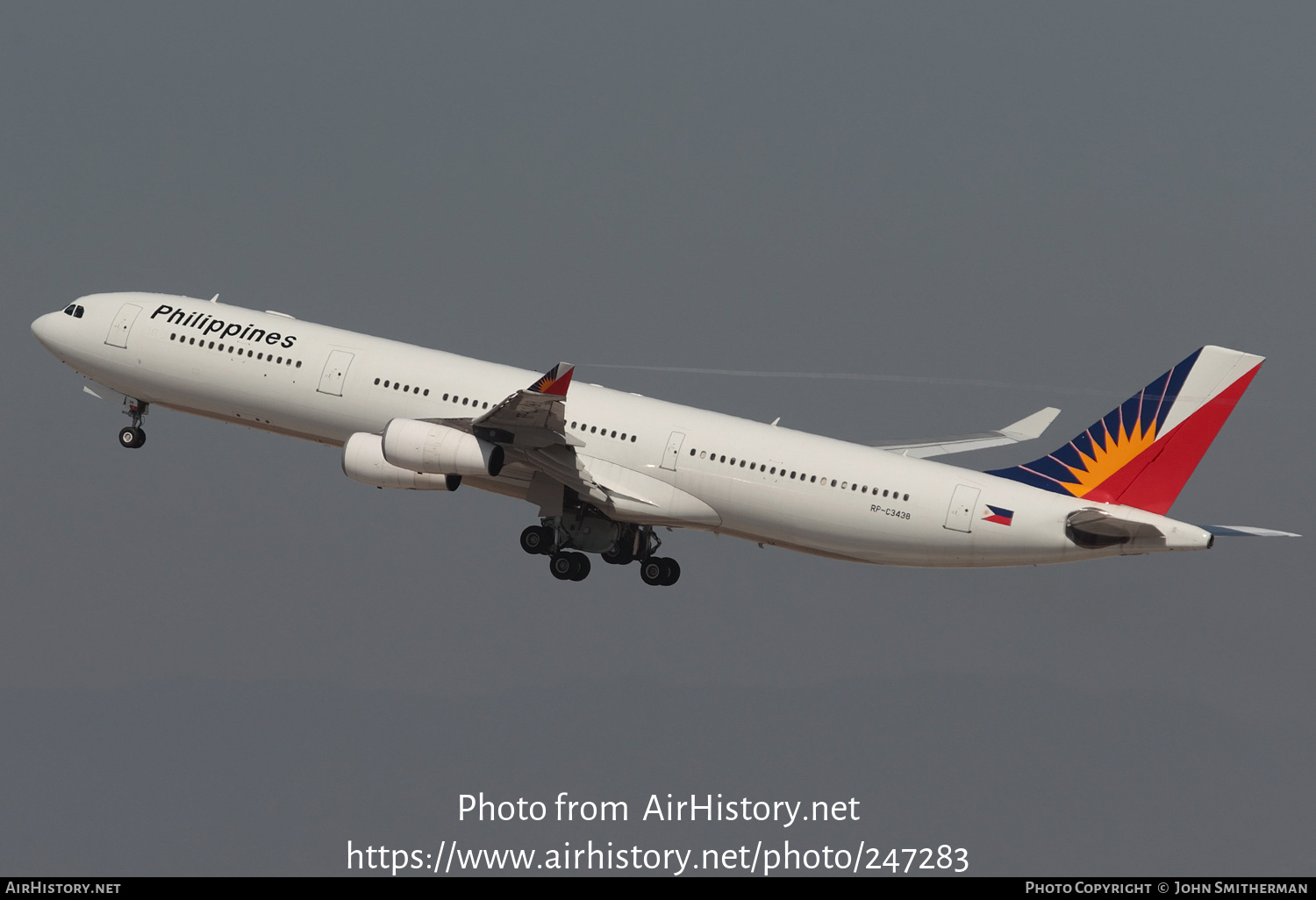 Aircraft Photo of RP-C3438 | Airbus A340-313 | Philippine Airlines | AirHistory.net #247283