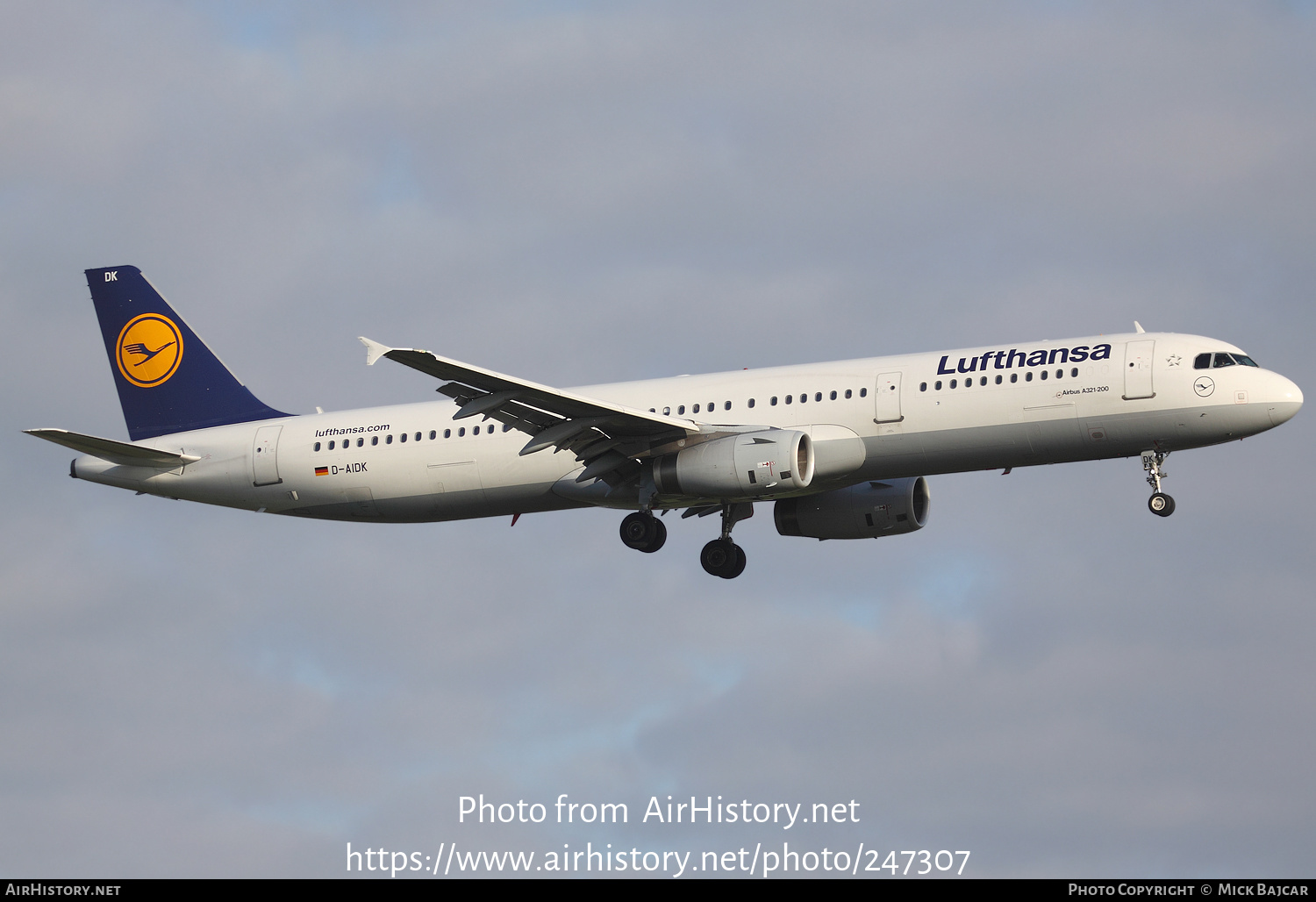 Aircraft Photo of D-AIDK | Airbus A321-231 | Lufthansa | AirHistory.net #247307