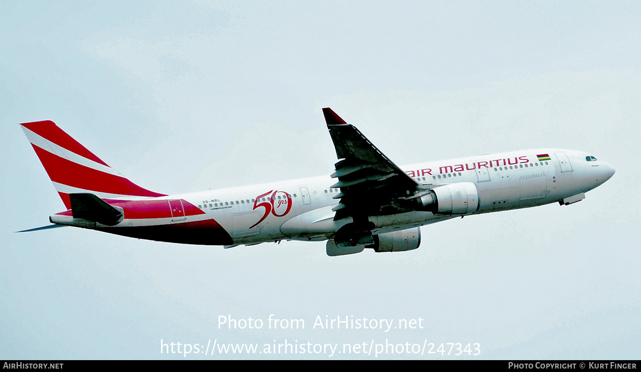 Aircraft Photo of 3B-NBL | Airbus A330-202 | Air Mauritius | AirHistory.net #247343