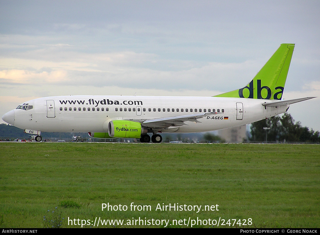 Aircraft Photo of D-AGEG | Boeing 737-35B | DBA - Deutsche BA | AirHistory.net #247428