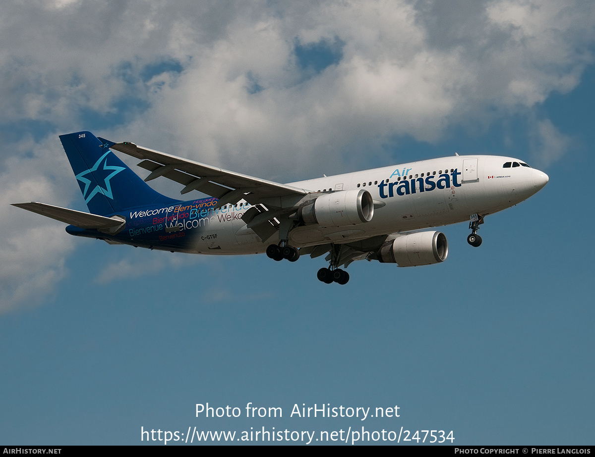 Aircraft Photo of C-GTSF | Airbus A310-304/ET | Air Transat | AirHistory.net #247534