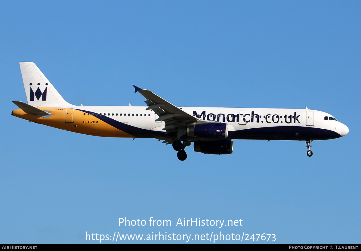 Aircraft Photo of G-OZBM | Airbus A321-231 | Monarch Airlines | AirHistory.net #247673