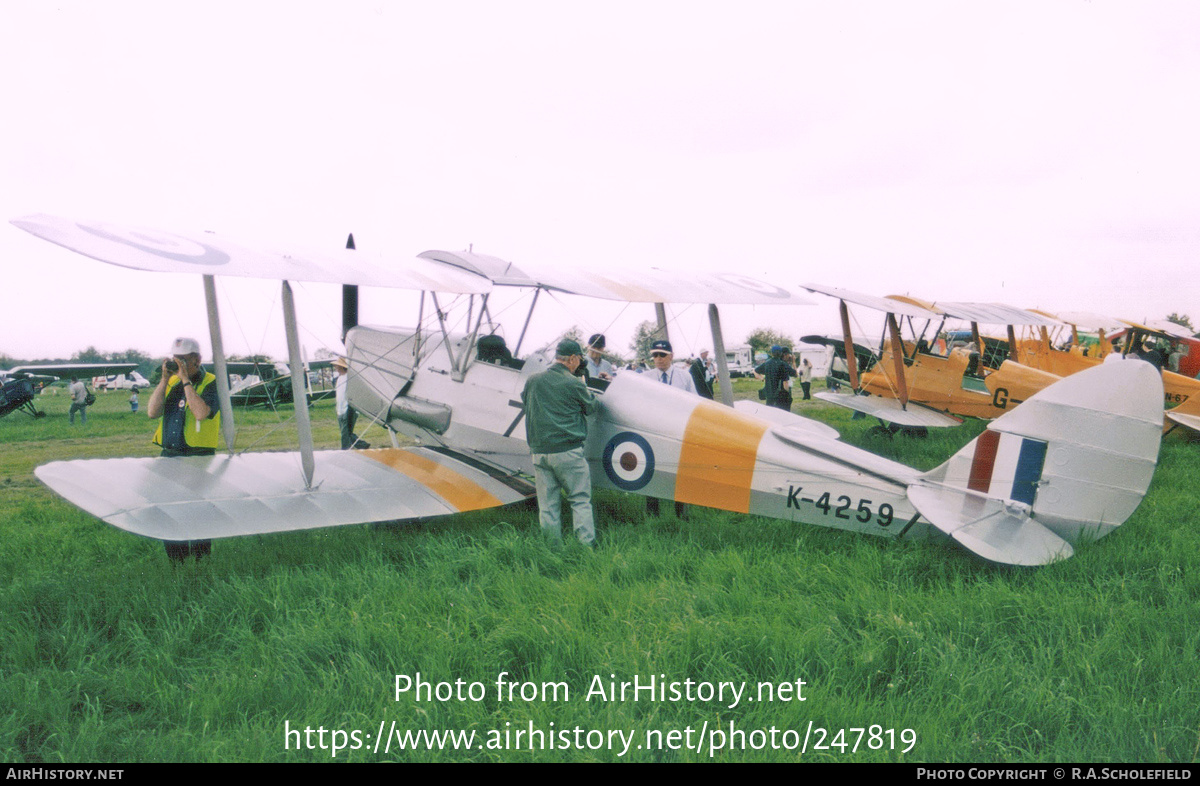 Aircraft Photo of G-ANMO / K-4259 | De Havilland D.H. 82A Tiger Moth II | UK - Air Force | AirHistory.net #247819