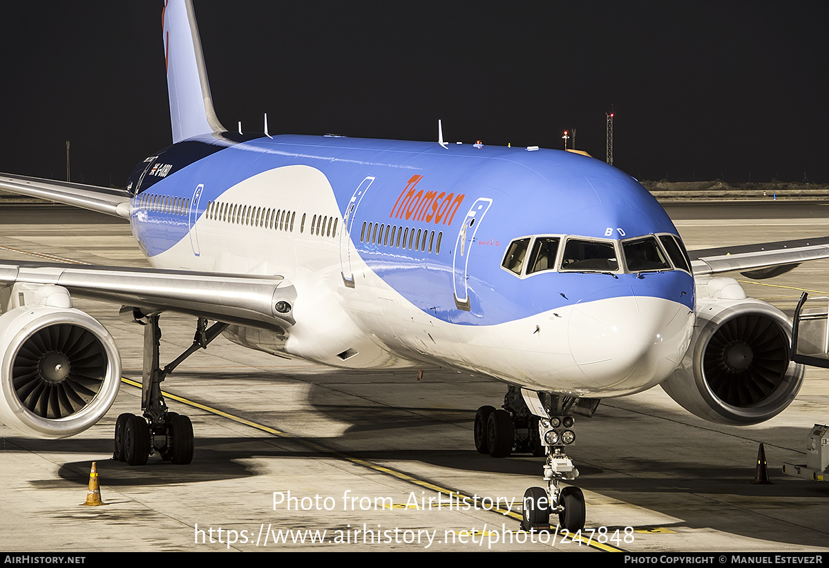 Aircraft Photo of G-OOBD | Boeing 757-28A | Thomson Airways | AirHistory.net #247848