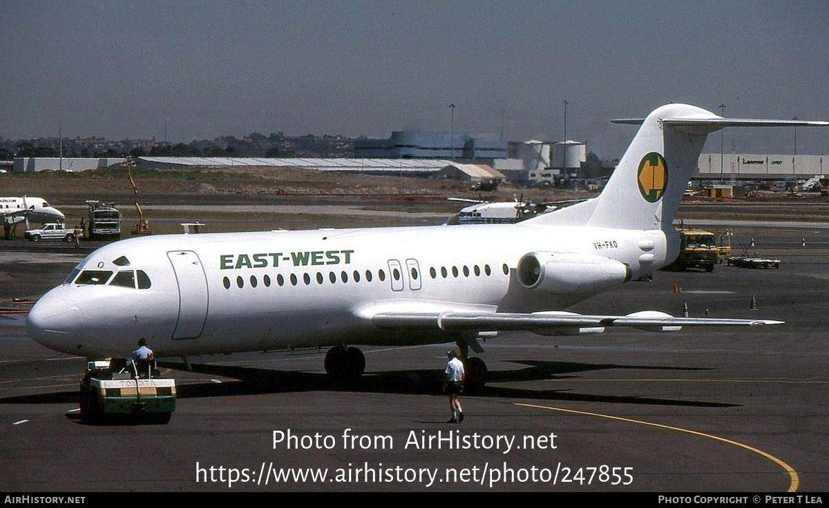 Aircraft Photo of VH-FKO | Fokker F28-4000 Fellowship | East-West Airlines | AirHistory.net #247855