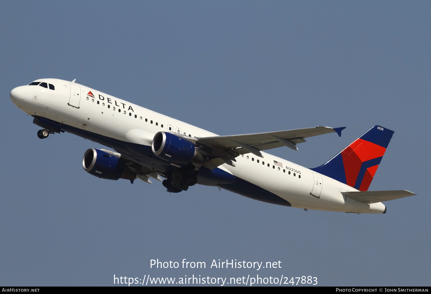 Aircraft Photo of N325US | Airbus A320-211 | Delta Air Lines | AirHistory.net #247883