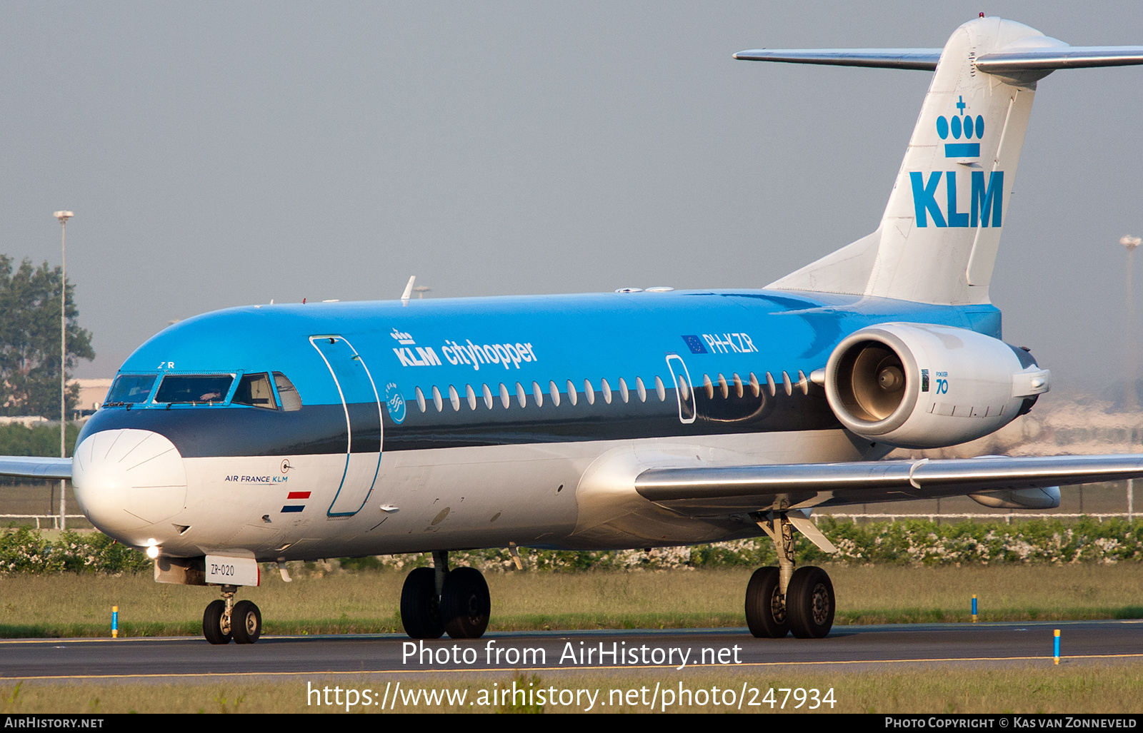 Aircraft Photo of PH-KZR | Fokker 70 (F28-0070) | KLM Cityhopper | AirHistory.net #247934