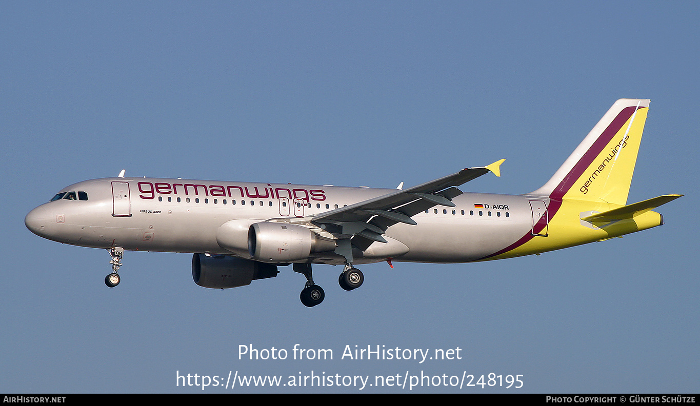 Aircraft Photo of D-AIQR | Airbus A320-211 | Germanwings | AirHistory.net #248195