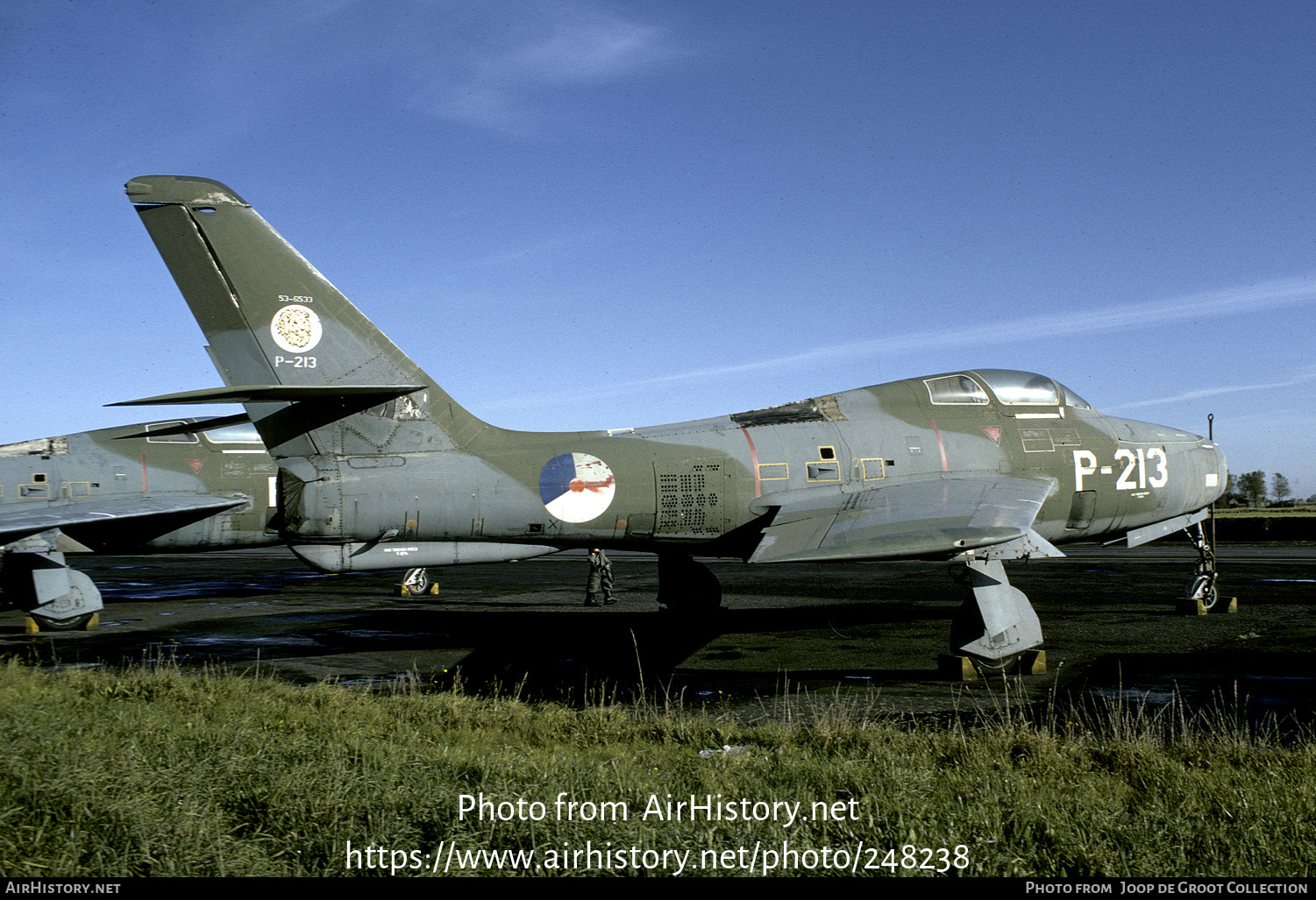 Aircraft Photo of P-213 | Republic F-84F Thunderstreak | Netherlands - Air Force | AirHistory.net #248238