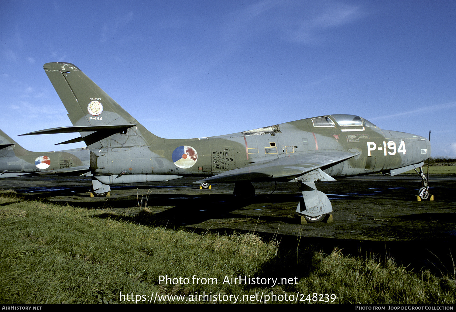 Aircraft Photo of P-194 | Republic F-84F Thunderstreak | Netherlands - Air Force | AirHistory.net #248239