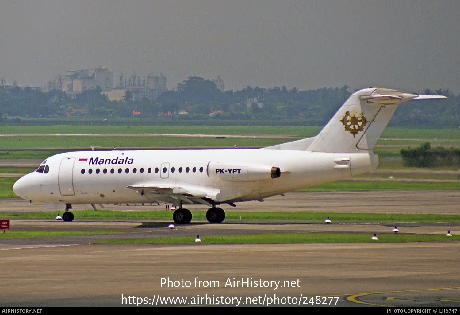 Aircraft Photo of PK-YPT | Fokker F28-3000 Fellowship | Mandala Airlines | AirHistory.net #248277