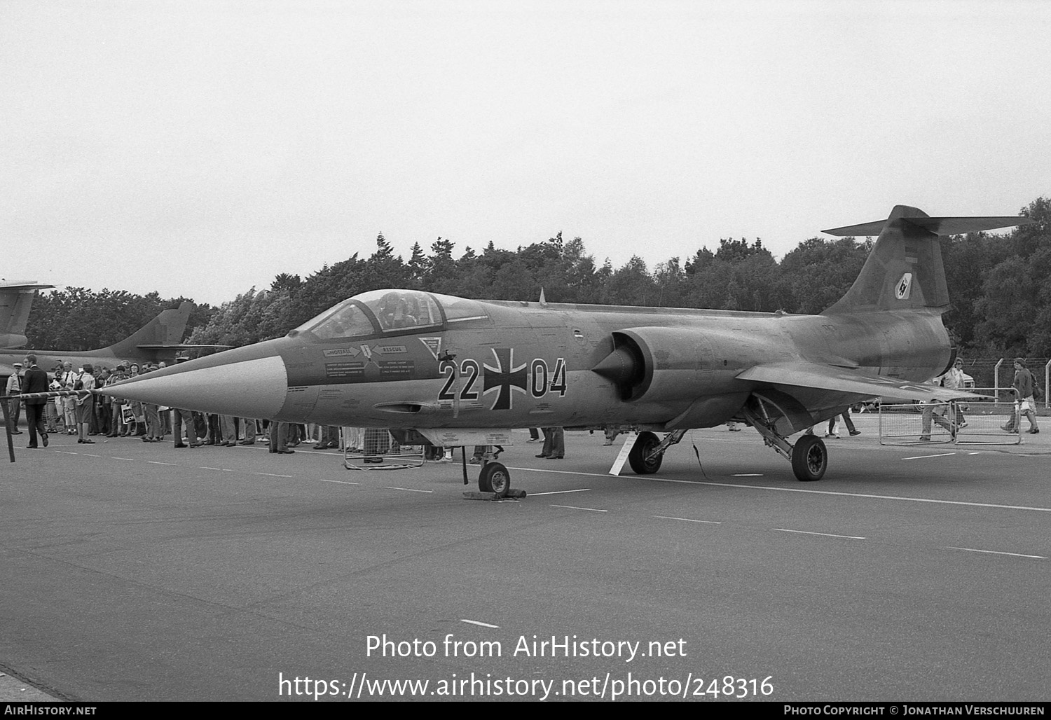 Aircraft Photo of 2204 | Lockheed F-104G Starfighter | Germany - Air Force | AirHistory.net #248316