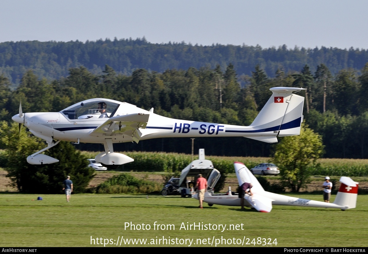 Aircraft Photo of HB-SGF | HOAC DV-20 Katana | Fliegerschule Birrfeld | AirHistory.net #248324