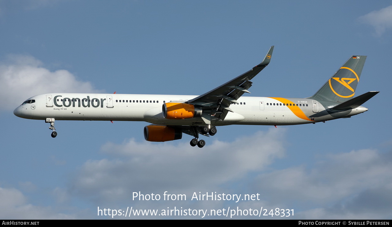 Aircraft Photo of D-ABOK | Boeing 757-330 | Condor Flugdienst | AirHistory.net #248331