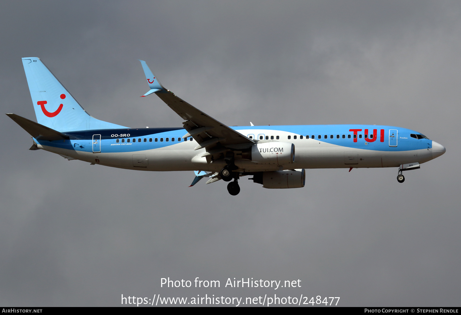 Aircraft Photo of OO-SRO | Boeing 737-86N | TUI | AirHistory.net #248477