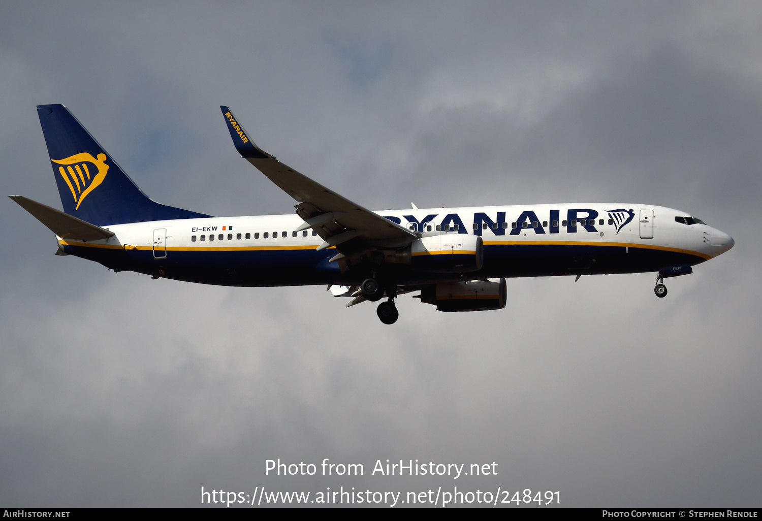 Aircraft Photo of EI-EKW | Boeing 737-8AS | Ryanair | AirHistory.net #248491