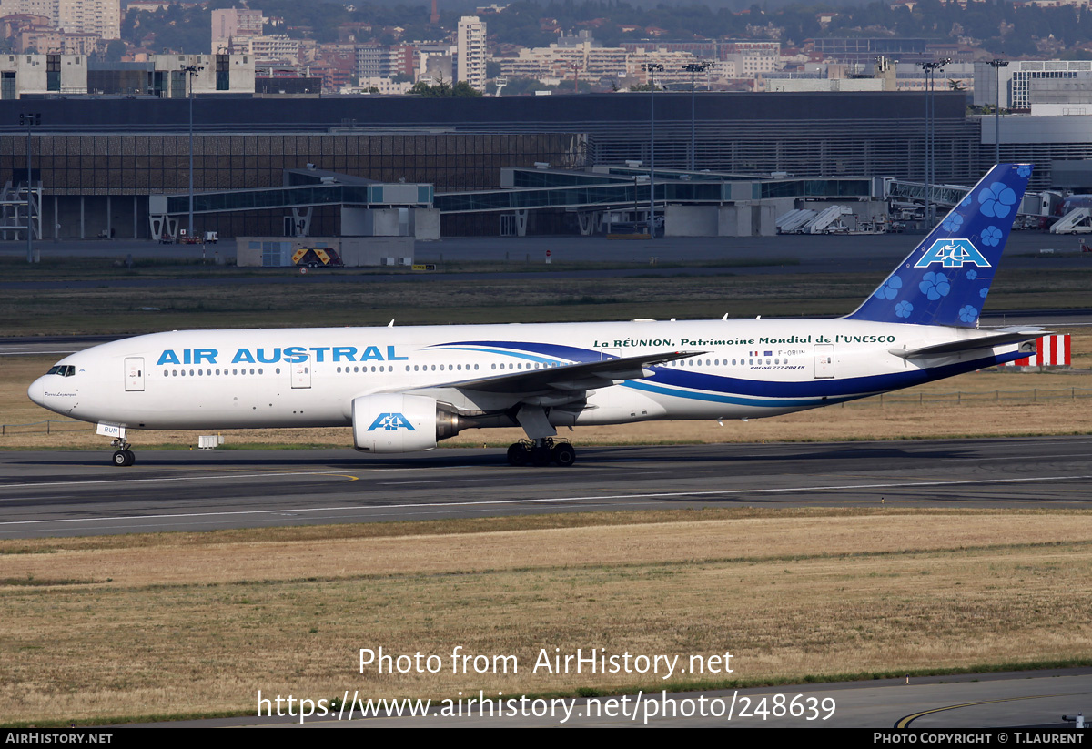 Aircraft Photo of F-ORUN | Boeing 777-2Q8/ER | Air Austral | AirHistory.net #248639